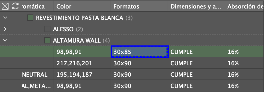 Indicador de contenido de campo actualizado